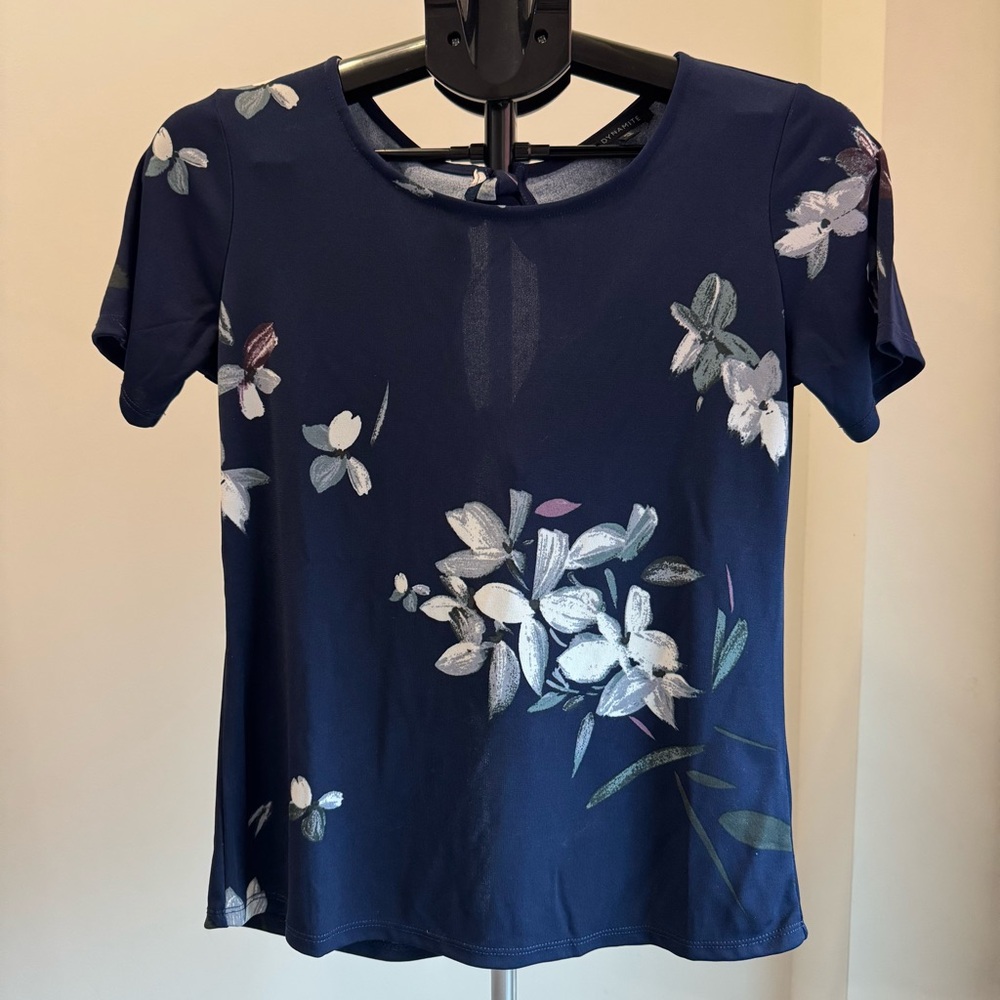Dynamite Floral Top - Blue
